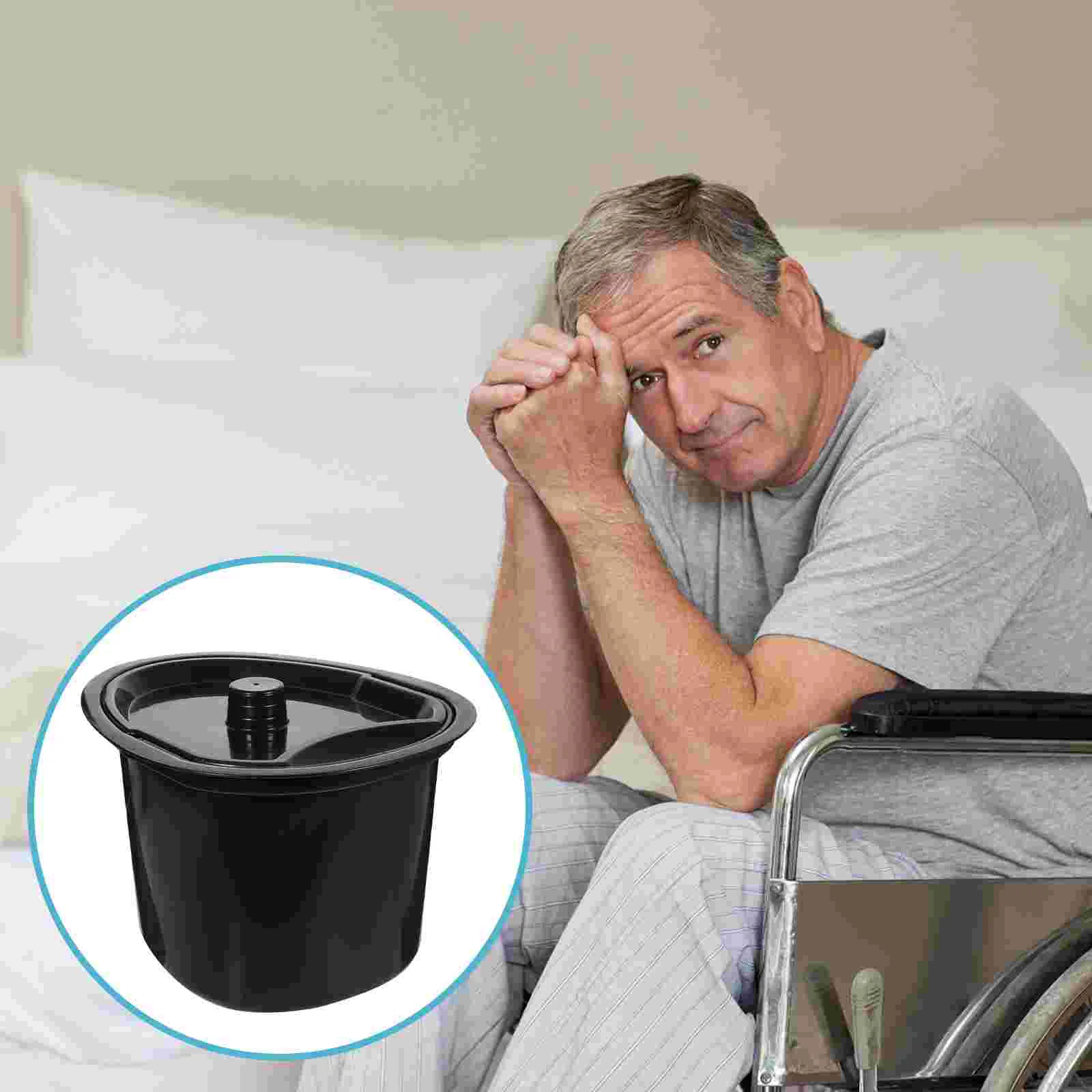 Bedpan Bidet Chamber Pot Bottle Urine Storage Bathroom Must Haves Spittoon with Lid Toilet Bowl Travel