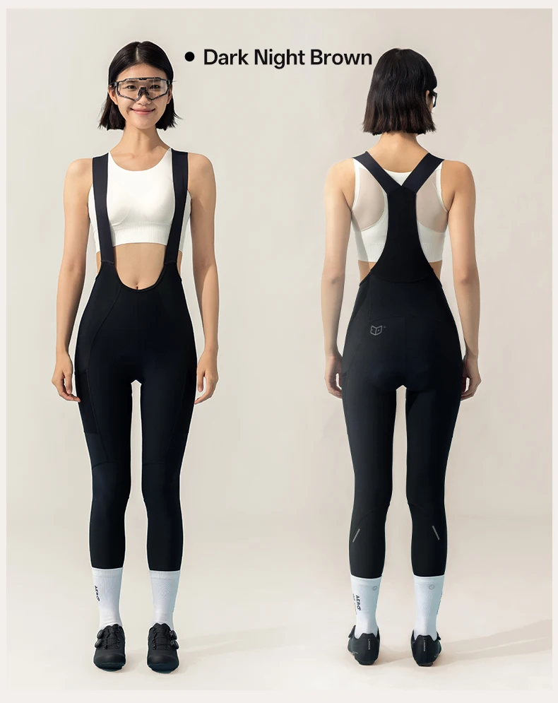 LAMEDA New Women Spring Summer Bib Long Pants with Double Elastic Interface Pad Road Bike Cycling Trousers with Breathable Mesh