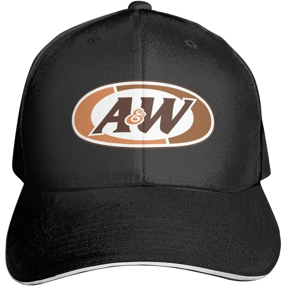 Unisex A&W-Root-Beer-Logo Baseball Cap Adjustable Peaked Sandwich Cap Trucker Dad Hats