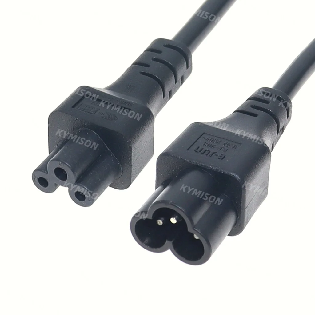 IEC 3Pin Male to Female Extension Cable ,IEC320 C5 Female to C6 Male Extension Cable,0.3m/0.6m/1m/2m 1 PCS