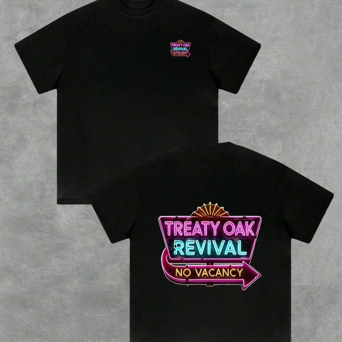 قميص يومي بتصميم كلاسيكي جديد لعام 2025 باللون الأسود النيون والوردي والأرجواني من خشب البلوط بتصميم كلاسيكي ثقيل الوزن لمهرجان الموسيقى غير الرسمي على الطراز القديم #1