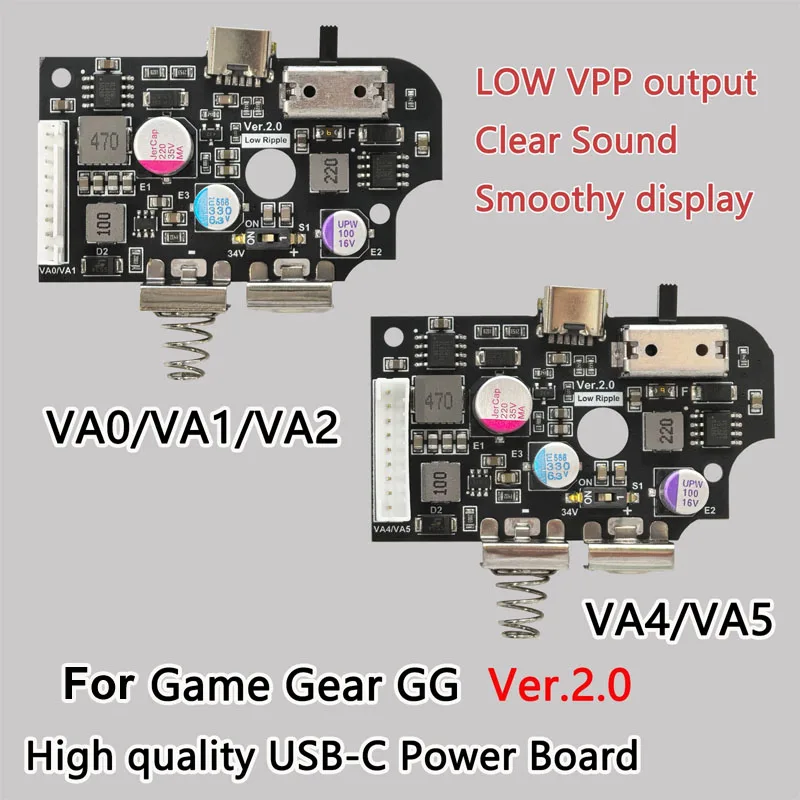 High Quality USB-C Power Board Replacement PCB Board Power Switch Motherboard For SEGA Game Gear For GG Gaming Console