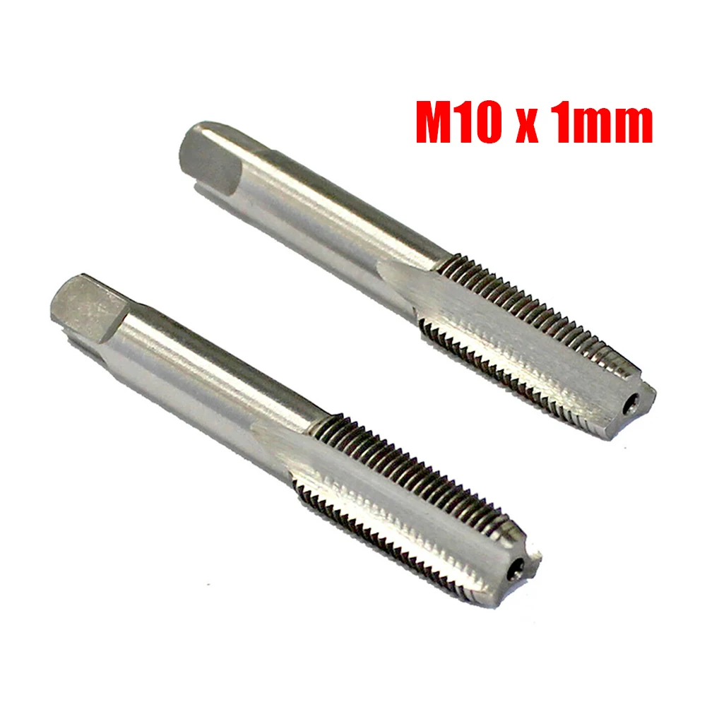 2pcs HSS Tap 10mmx1 Metric Taper And Plug Tap Right Hand Thread M10X1mm Pitch Metal Screw Hole Tap Drill Metric Screw Thread Tap