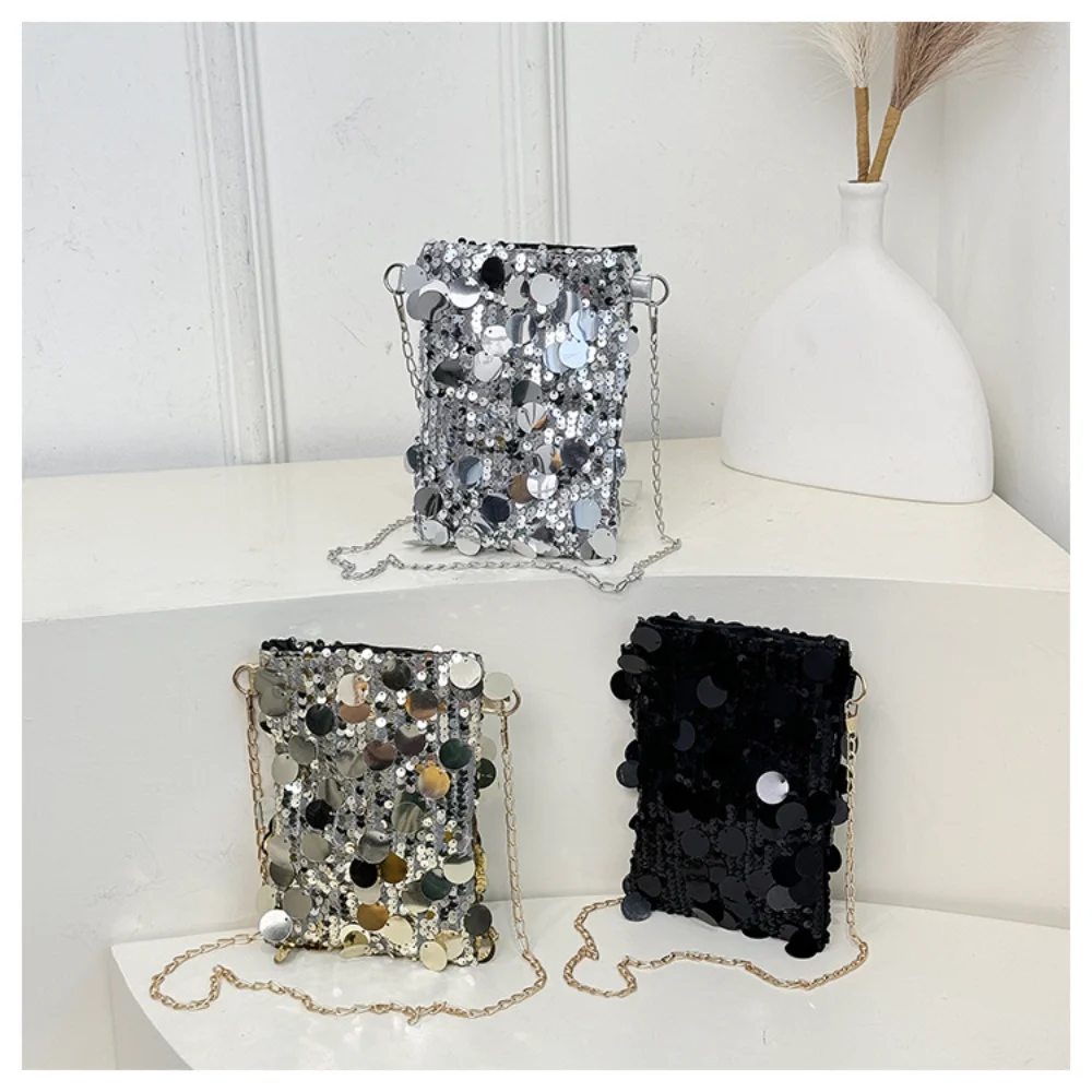 Sparkling Sequin Shoulder Crossbody Bag - alternate angle