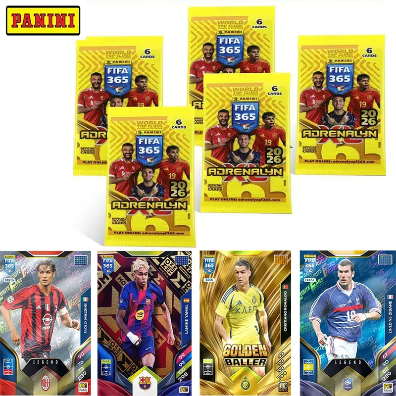 Tarjetas de Fútbol Panini FIFA 365 Adrenalyn XL Temporada 2026 - Coleccionables en Caja de los Mejores Clubes y Jugadores del Mundo, Regalo para Aficionados