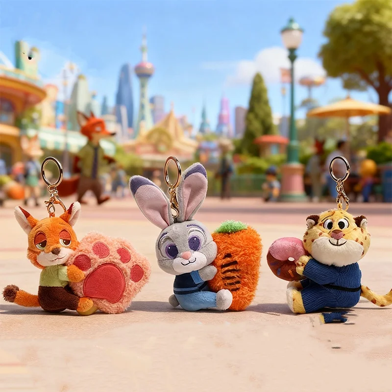 

Плюшевый брелок-подвеска из мультфильма «Зоотопия», игрушка-кукла, персонажи Ник и Джуди, креативный плюшевый брелок, подарок на день рождения для девочки