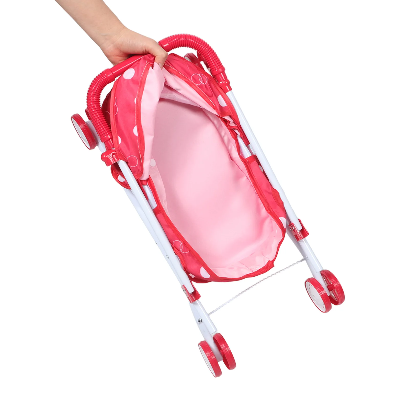 

1pcs 25X20.4X9.4" Baby Mini Pretend Play Pram For Toddlers Lightweight Portable Girls Stroller Accessories Playtime Stroller