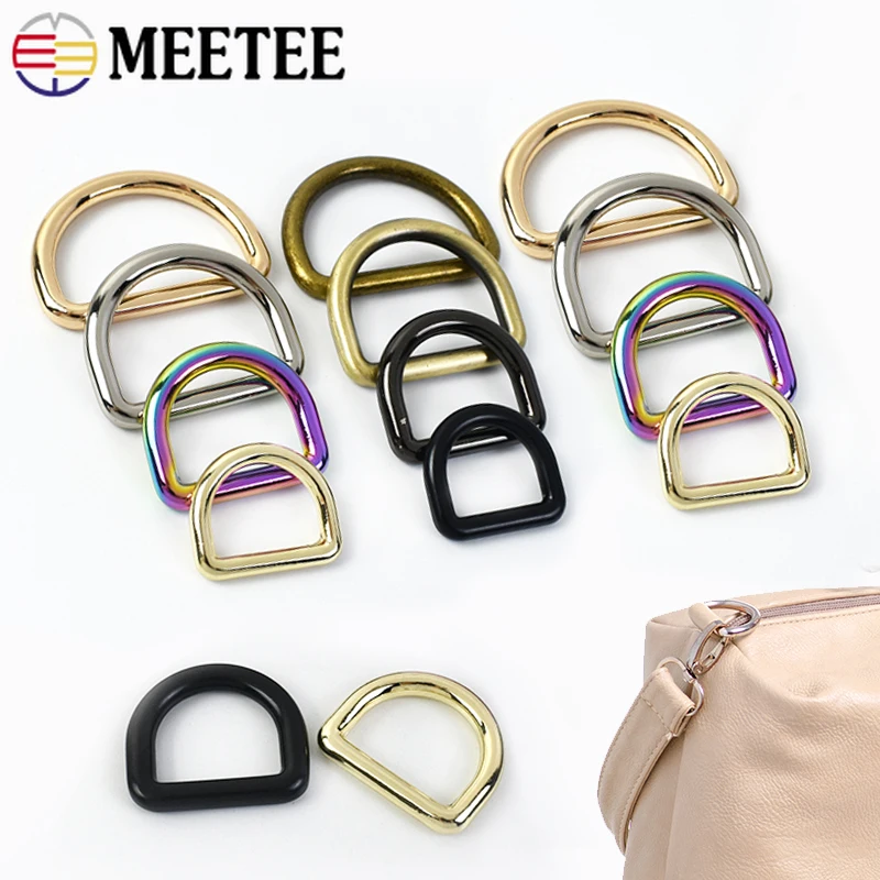 

10/20Pcs 10-38mm Bag Strap Metal Buckles D Ring Buckle Pet Collar Carabiner Clips Hook Webbing Connecting Loop Clasp Accessories