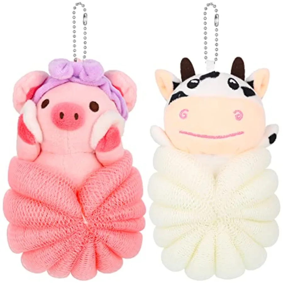 

2 Pcs Loofahs for 's Bath Loofahs Girls Toddler Cute Cartoon Bath Sponges Loofah Pouf Body Scrubber Mesh Sponges for Shower Was