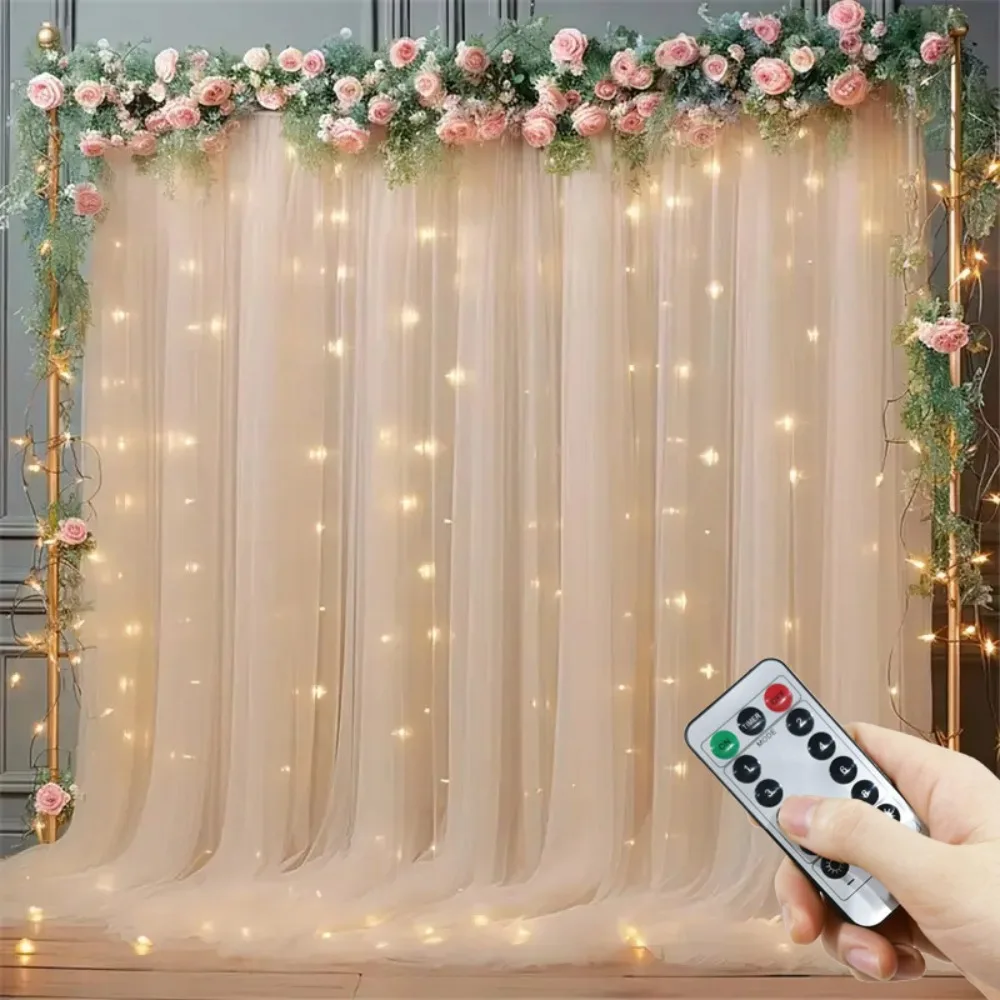 

1Set LED Curtain String Lights 8 Modes USB Fairy Light Christmas Home Decoration Holiday Led Light Wedding Party Garland Bedroom