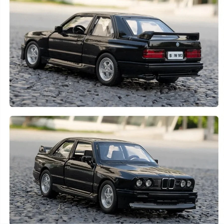 1/36 BMW M3 1987 Alloy Toys Car Model Metal Diecasts Toy Vehicles Authentic Exquisite Interior Pull Back 2 Door Opened Kids Gift