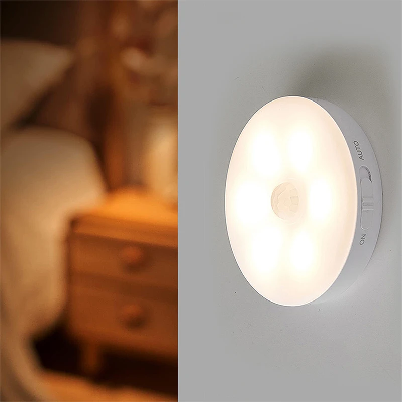

Night Lamp With Motion Sensor Night Light Rechargeable Wireless Led For Kitchen Room bathroom lobby lightBedside Table