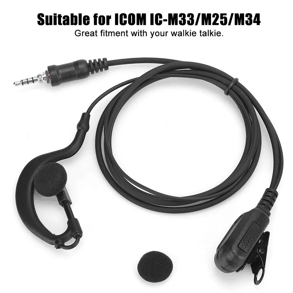 Impermeável Walkie Talkie Headset, fone de ouvido para ICOM, IC-M33, M25, M34, Ham Radio