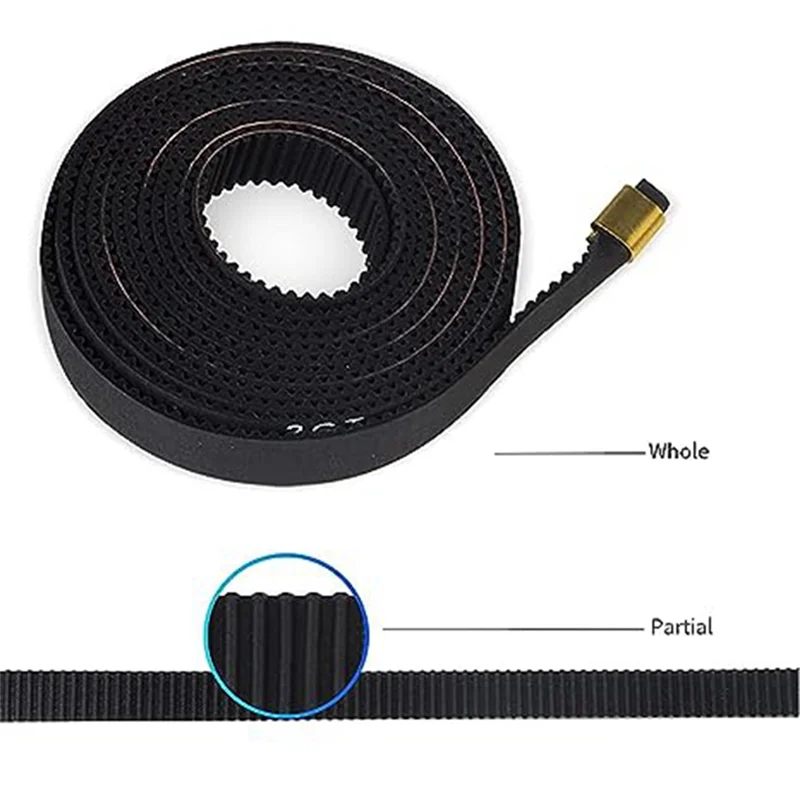 Suitable for Ender 5 X-Axis and Y-Axis Timing Belt Kit 3D Printer X Y-Axis 2GT6mm Wide Rubber Timing Belt Kit