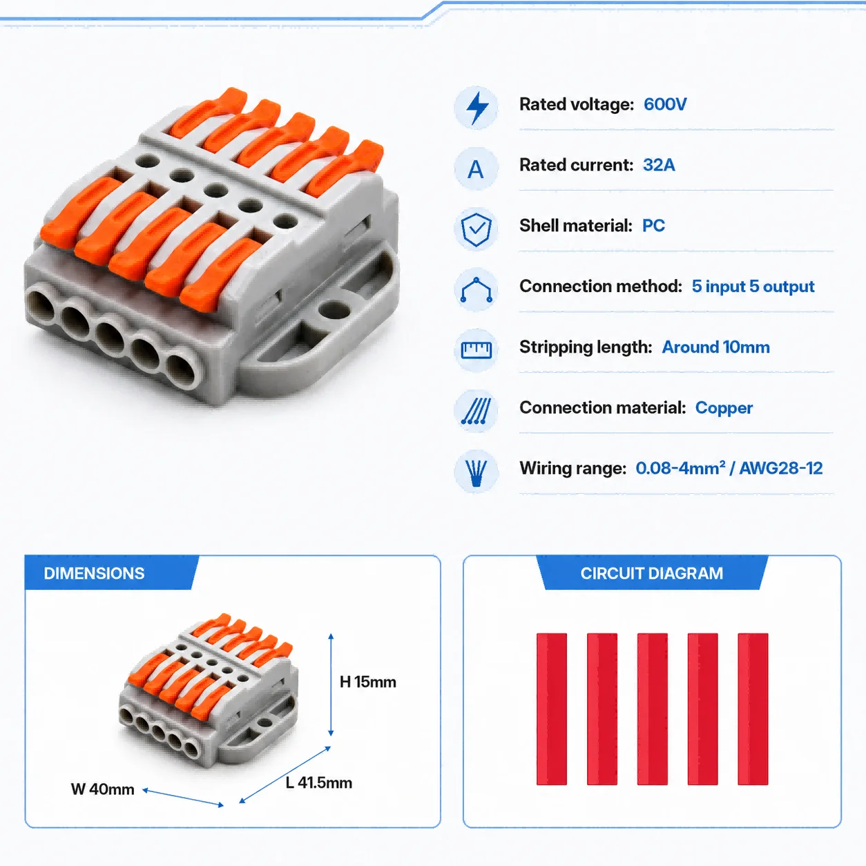 Connettori per Cavi 2-30 Pin,  - Push Fit Connector recensione e prezzo