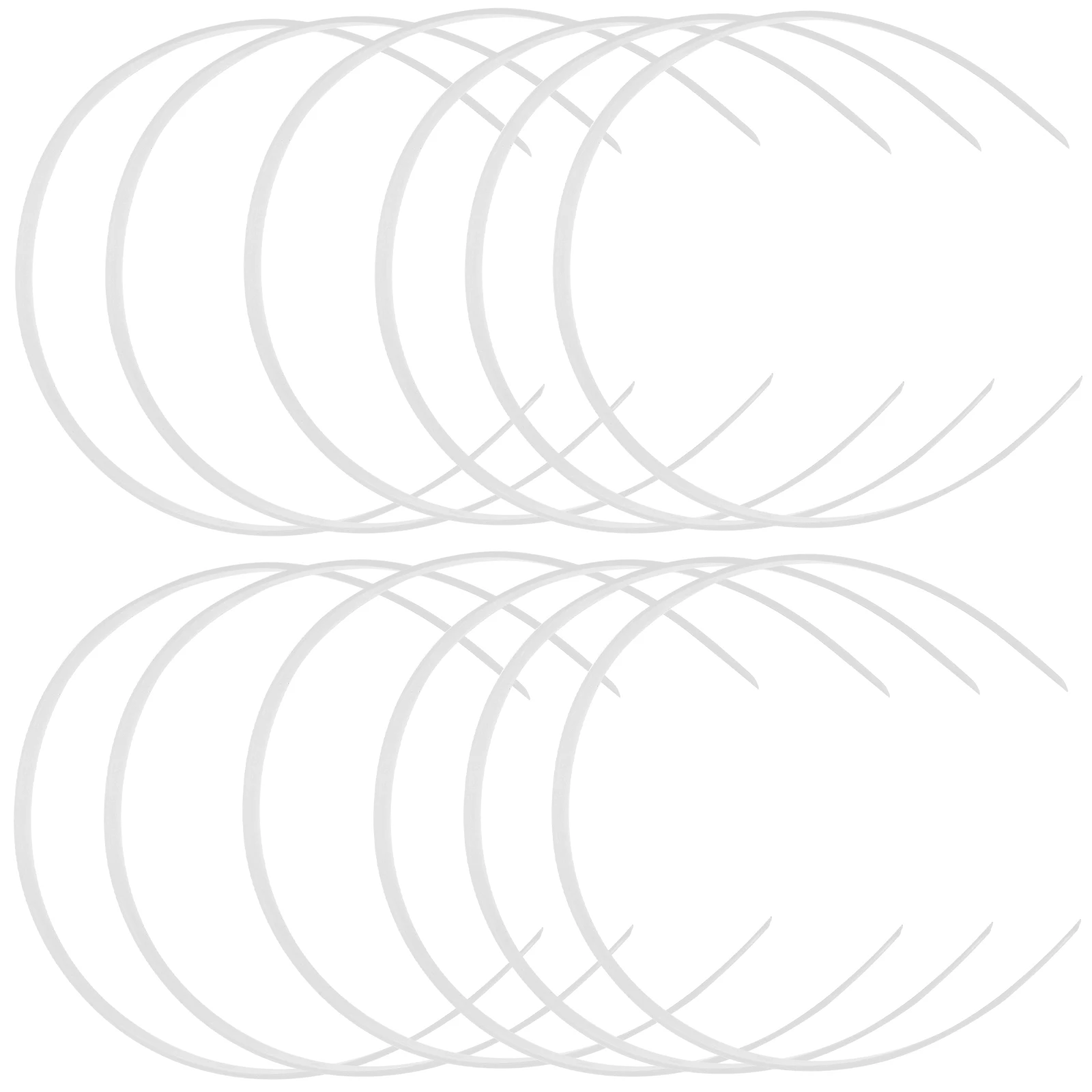 

12 Pcs Hair Hoops for Women Girls Kids DIY Headwear Accessories White Bands Plastic Headdress Hair Style Daily Wear Wedding