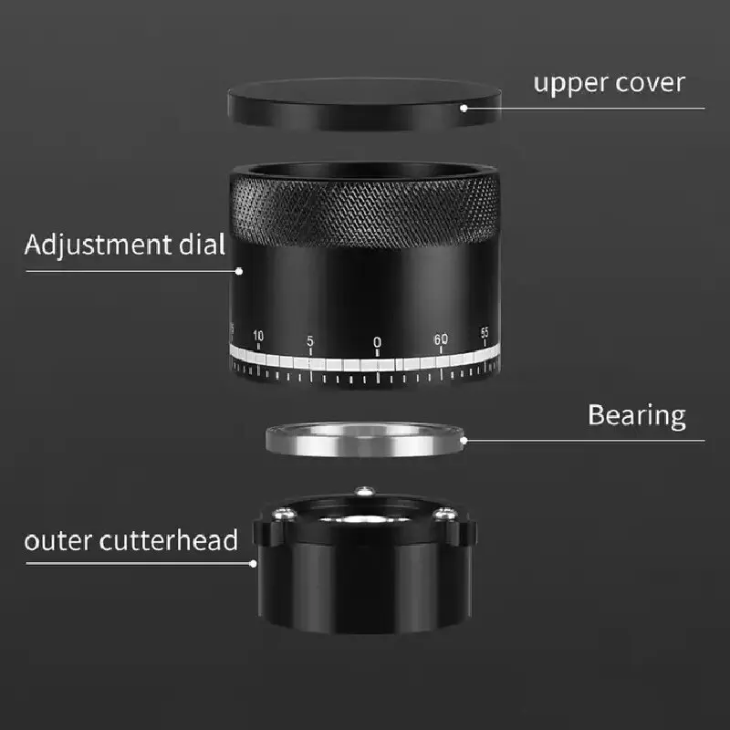 ZILONG アルミ合金バリ円錐コーヒーグラインダーマシン 48 ミリメートルシングル投与コーヒーエスプレッソグラインダーマシン