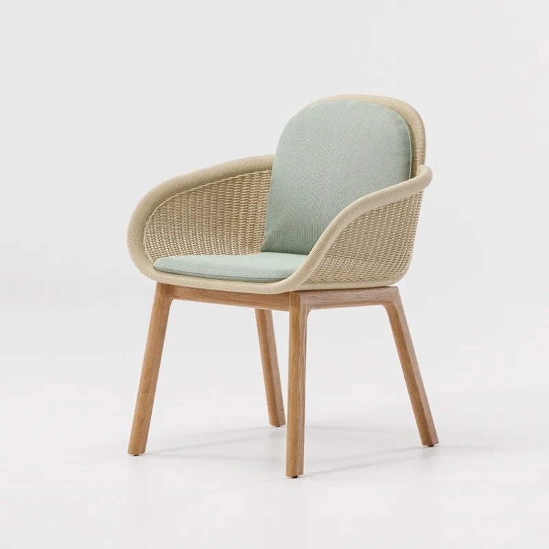 

Nordic outdoor rattan chair courtyard villa teak rattan table and chair combination B & B balcony garden outdoor furniture ratta