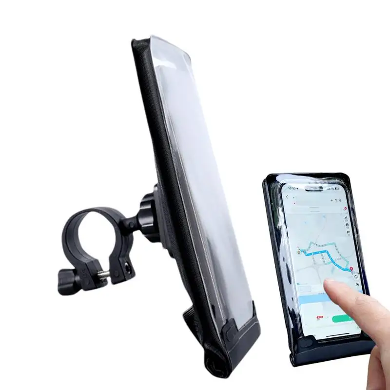 

Waterproof Motorcycle Phone Holder 360 Rotation Motorcycle Phone Mount Stable Electrical Devices Mounts With TPU Screen Touch