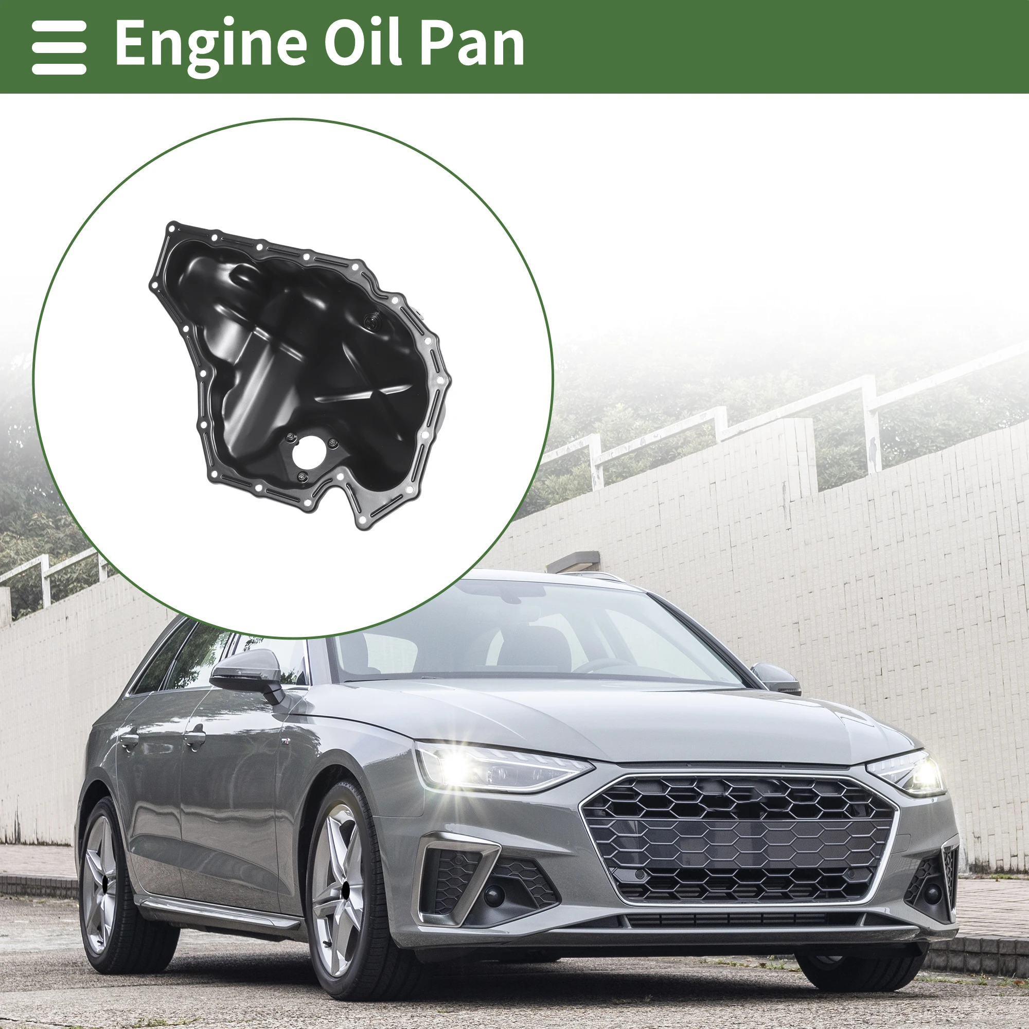 

UXCELL 1 шт. No 06H103600R Масляный поддон двигателя для Audi A4 2.0L 2009-2016 Железный Черный