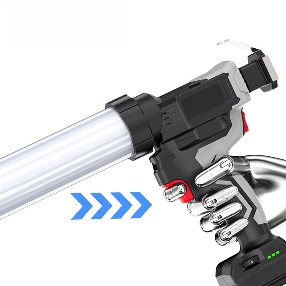 Cartucho elétrico e selante de salsicha, pistola de calafetagem com bateria de 21V com 2 baterias de lítio