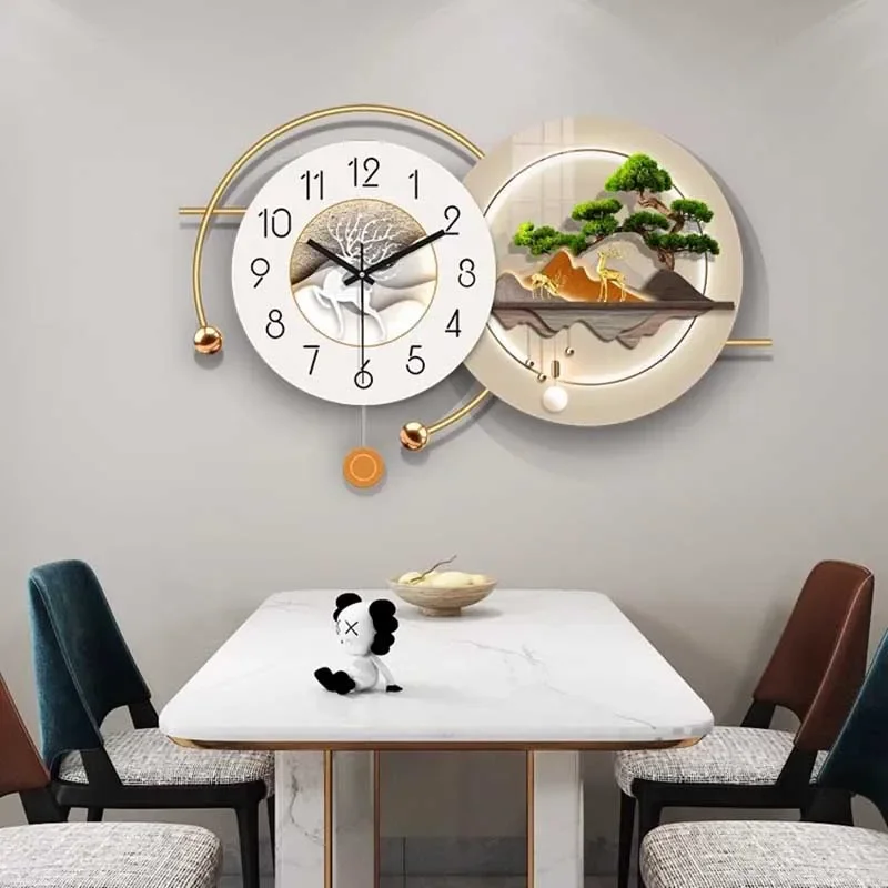 Luxury Modern Minimalist Wall Clock Creative Silent for Living Room Dining Room Clock Home Decoration Wall Mounted
