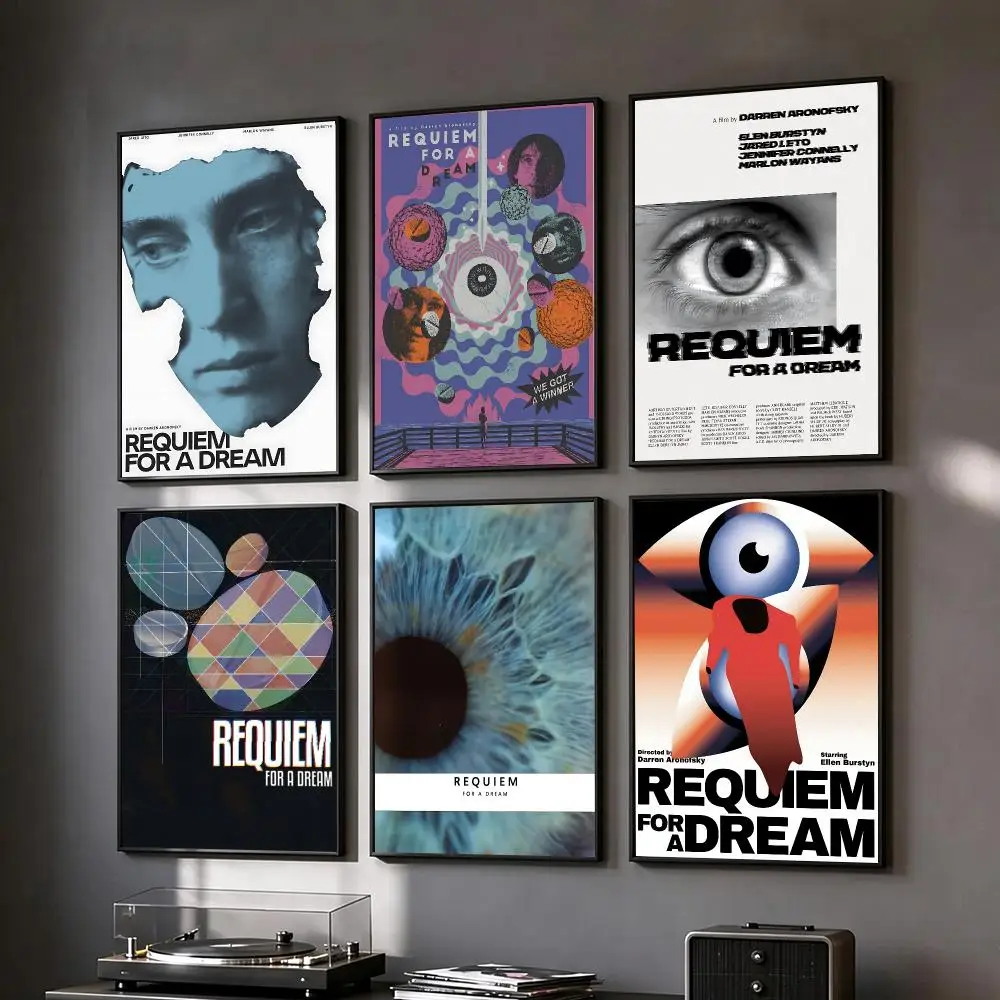 movie Requiem for a Dream Poster Poster HD Printing Vintage Luxe Home Decor Wall Art for the Living Rooms Entryways Gift