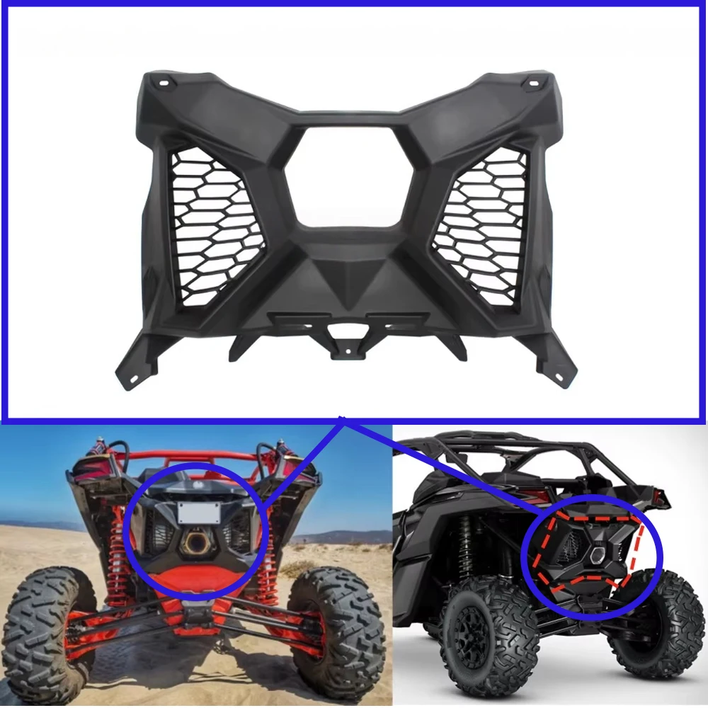 Heavy Duty Matte Black ABS Rear Bumper Fascia Cover Panel for Can-Am Maverick X3/XDS/XRS 1000 (2017-2021)