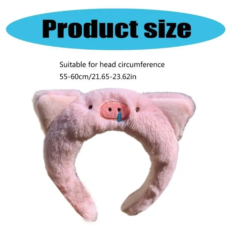 652F Women and Children Headwear Playfulness Hair Hoop Fashionable Plush Hairband for Girls and Kids