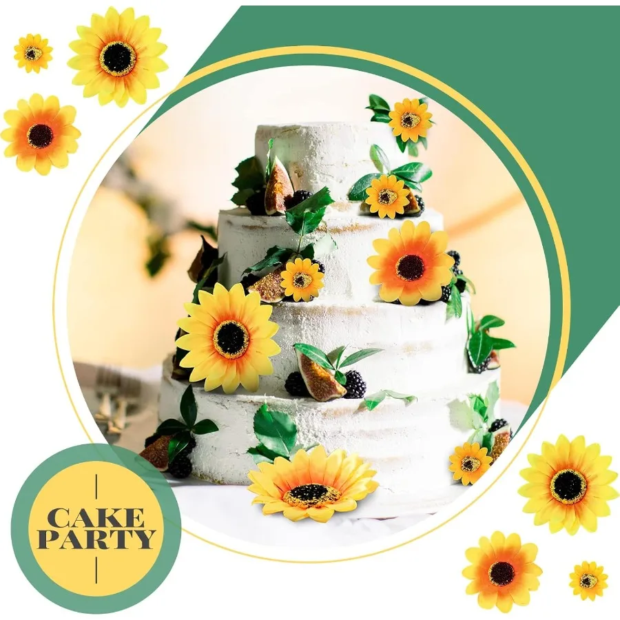 Sztuczne główki stokrotek z klipsami, sztuczne jedwabne główki stokrotek, żółte kwiaty stokrotek na choinkę, bukiet ślubny