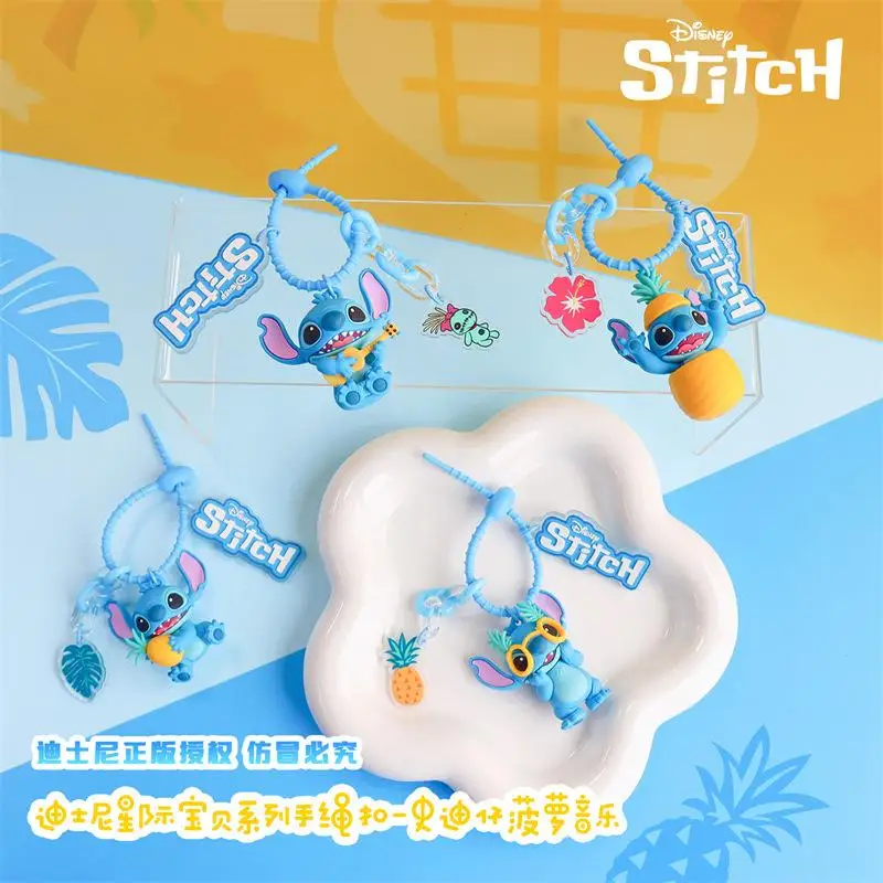 Kawaii Disney Anime Key Chain Cartoon Stitch Cute Schoolbag Decorative Pendant Key Ring Backpack Keychains Creative Girl Gifts