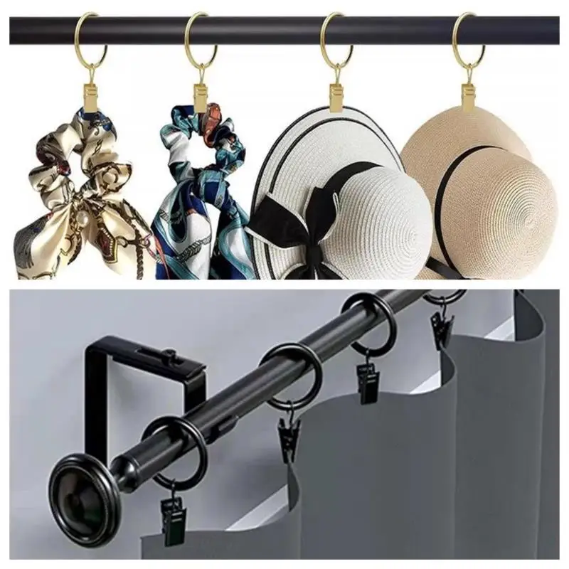 

Metal Curtain Clips With Hook Window Curtains Hanging Clamps Accessories Home Bedroom Photo Clothes Clip Rings Buckles