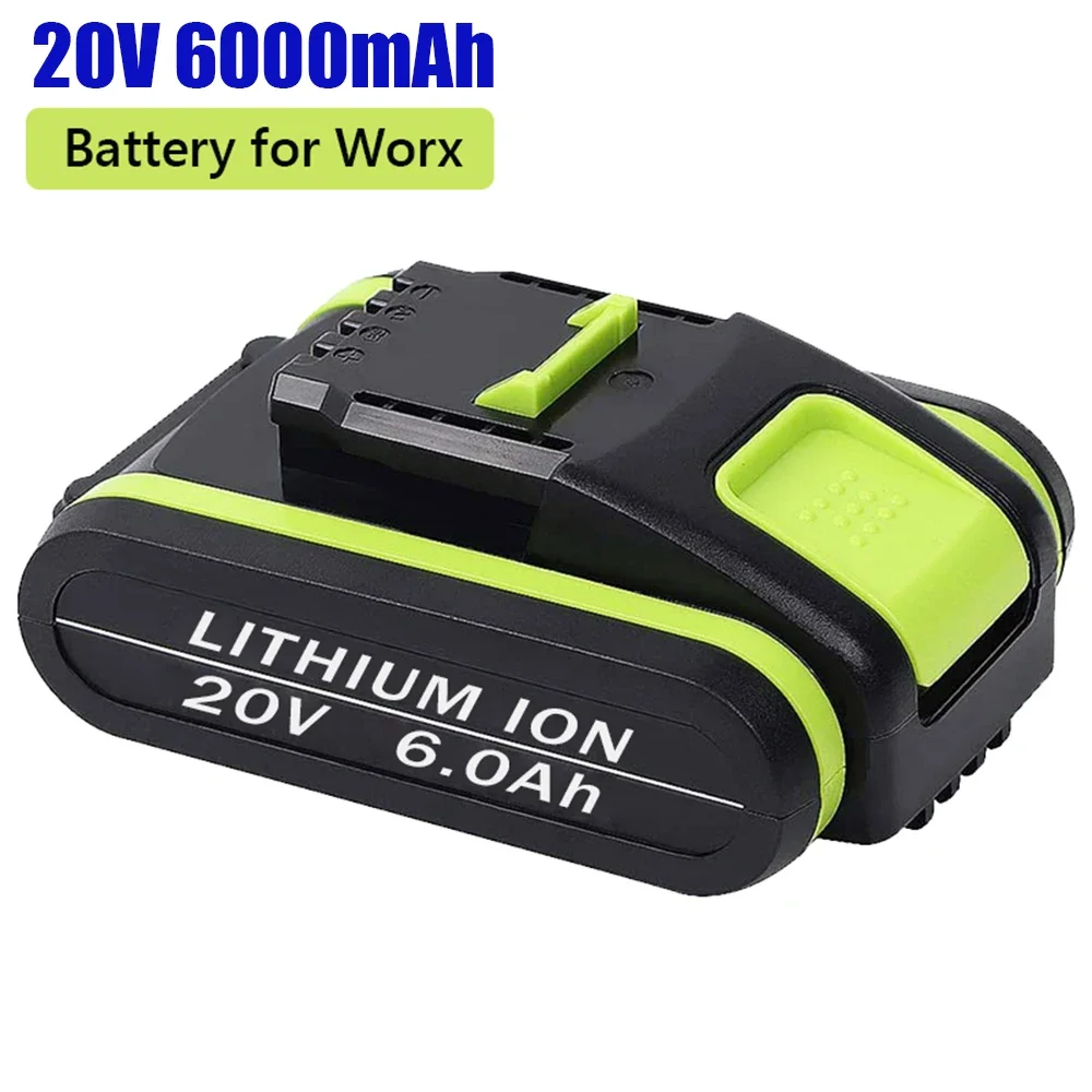 20v 6000mAh New eletric tools rechargeable replacement battery lithium for worx wa3551 wx390 wx176 wx178 wx386 wx678