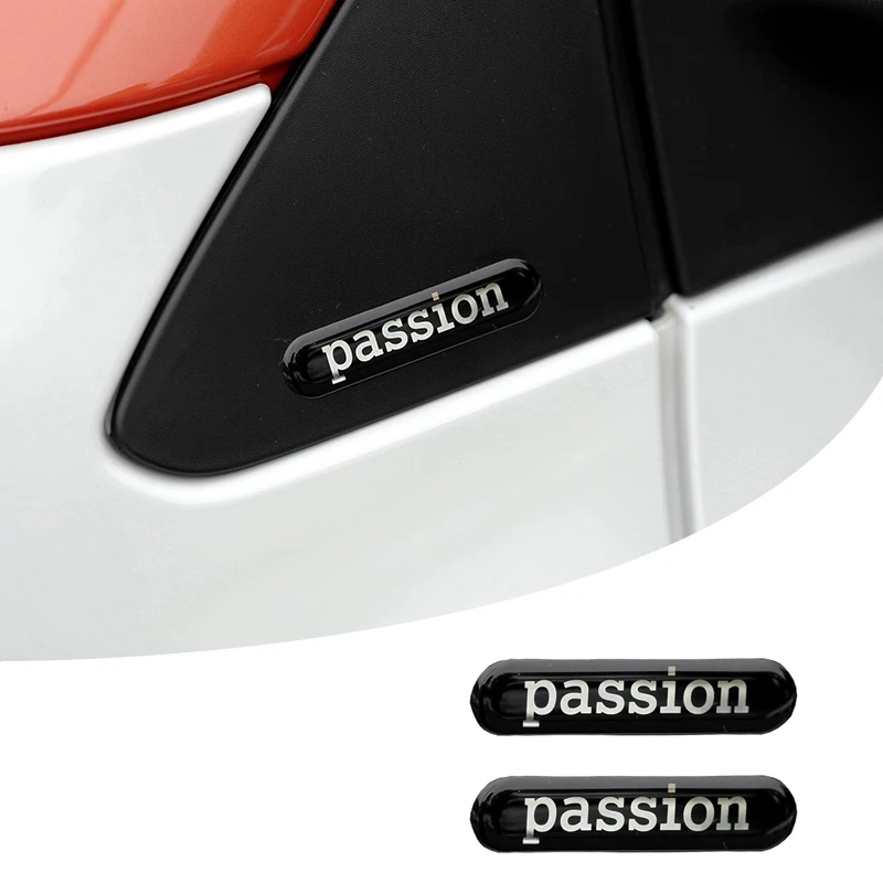 2 Pcs 3D Sticker Car Accessories Passion Emblem Sticker Badge Mirror Decal B Logo For Mercedes Smart 451 Fortwo W 453 Forfour