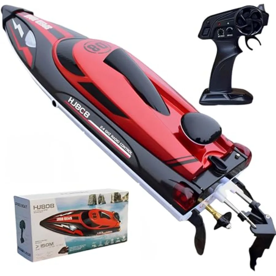 

14 inch RC Boat High Speed Remote Control Boat for and Adults 2.4GHz Outdoor Water Toy 23+ MPH Race Boat for Pool Lake Great Ri