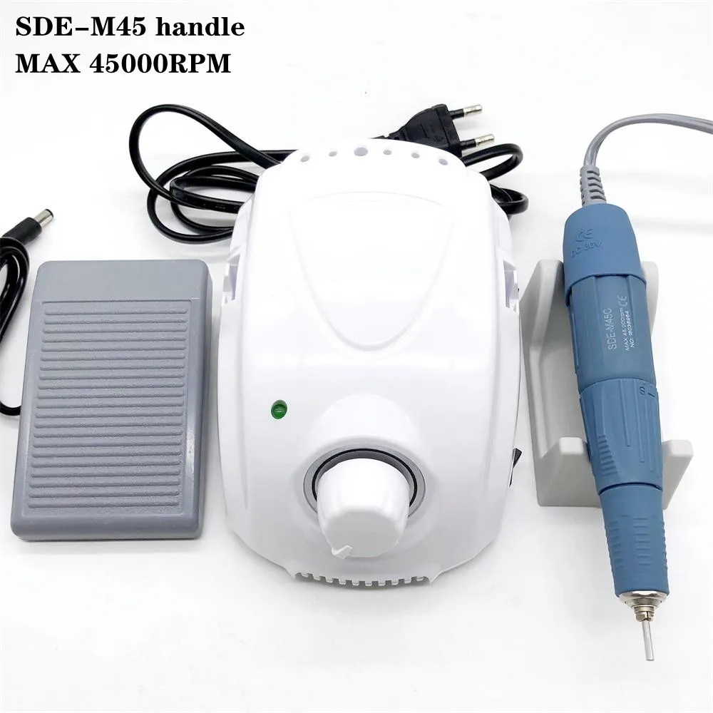 

65W BT marathon Champion-3 Electric Manicure Machine Control Box 45000RPM SDE M45 handle Electric Nail Drill Nail File Set