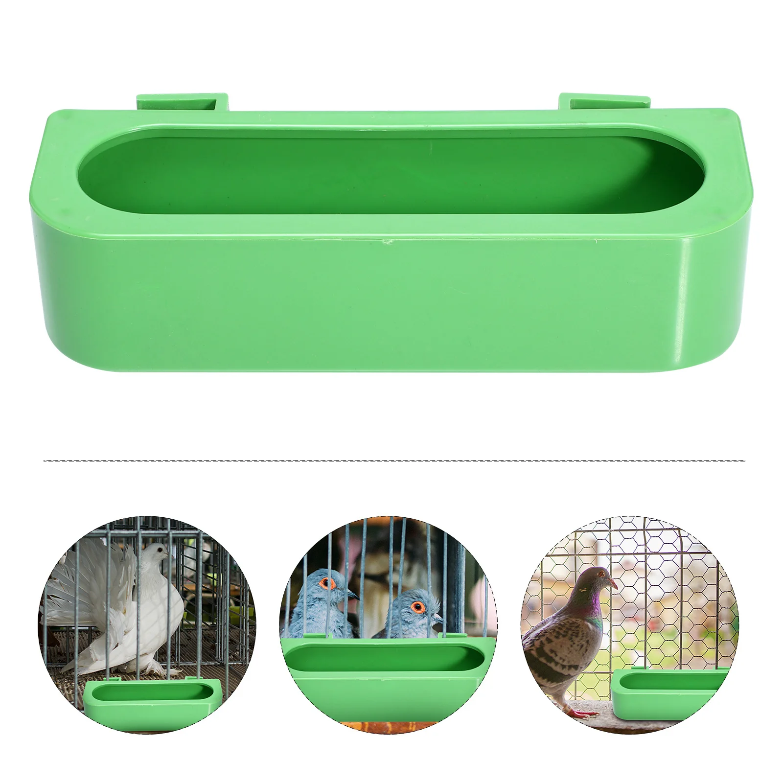 

4Pcs Bird Cage Accessories Feeding Boxes for Pigeons Strong Plastic Troughs Long Term Use Convenient Refill Birds Feeding