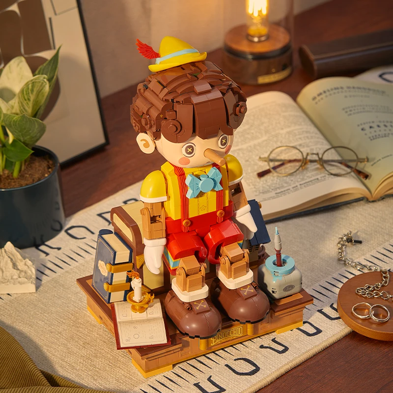 Wekkit Pinocchio Building Blocks Classico Fiaba Naso Lungo Bambola Burattino Modello Mattoni Desktop Deco Educativi Giocattoli FAI DA TE Regalo