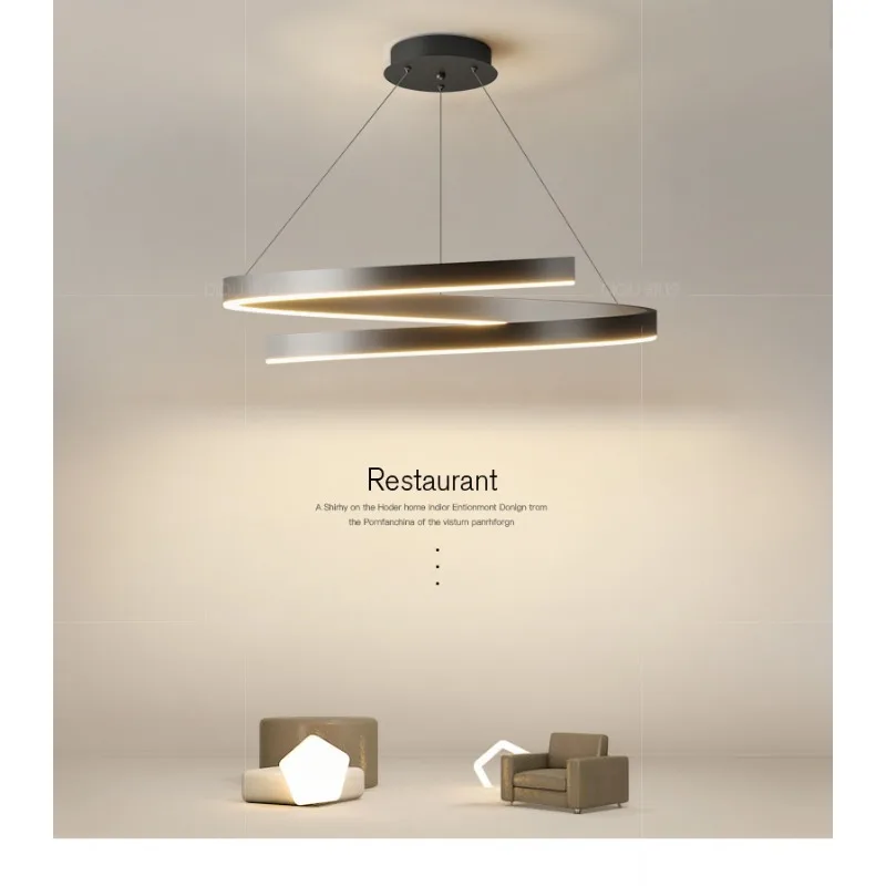 جو الرياح الحديثة الحد الأدنى طاولة طعام الإضاءة الشمال ضوء الفاخرة الإبداعية غرفة المعيشة LED ضوء السقف Led مصباح #4
