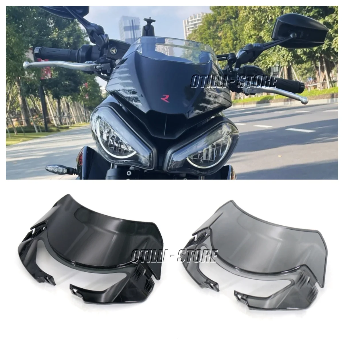 Für Street Triple S660 S 660 765 S RS R 765RS 765R 765S 2020 2021 2022 Motorrad PC Frontscheibe Windschutz Windabweiser