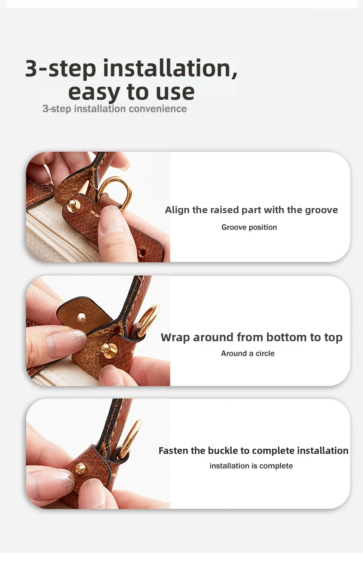 2026 New Leather Bag Strap For Longchamp S Durable Fashion Without Punching Modification Bag Accessories