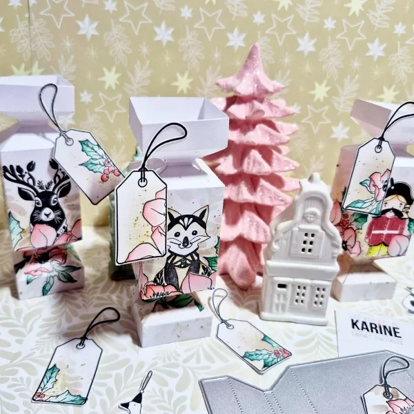 Fox Sleigh Snowflakes Cracker Box Tree Borders Metal Cutting Dies for DIY Making Card Scrapbook Embossed Craft Christmas 2025