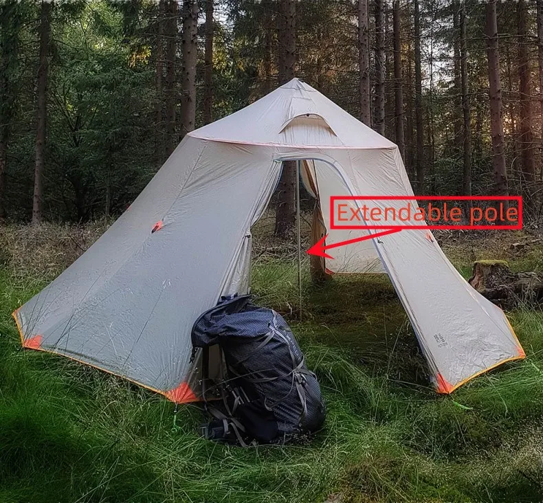 Asta Gear 1 stücke 7075 Aluminium legierung ausziehbare Stange Outdoor Camping Stütz stange Zelt Zubehör – Detail 5