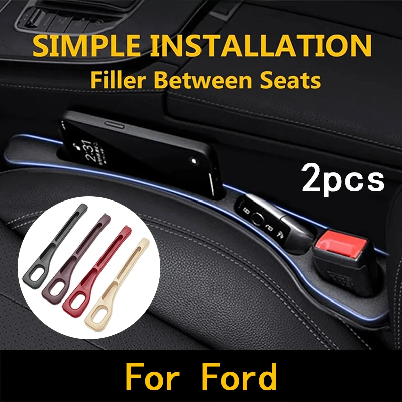 2Pcs Car Seat Gap Filler Side Seam Plug Strip Decoration Supplies For Ford Escape Edge Mondeo Taurus Fusion Mustang Focus