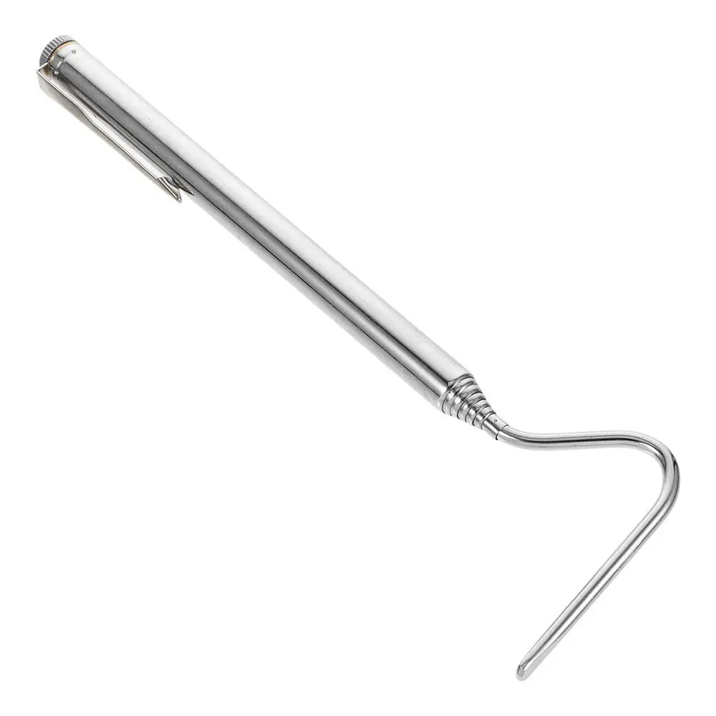 Extendable Stainless Steel Snake Hook 26 Inch Retractable Reptile Catcher Tool Safe Handling for Herpetology Wildlife Experts