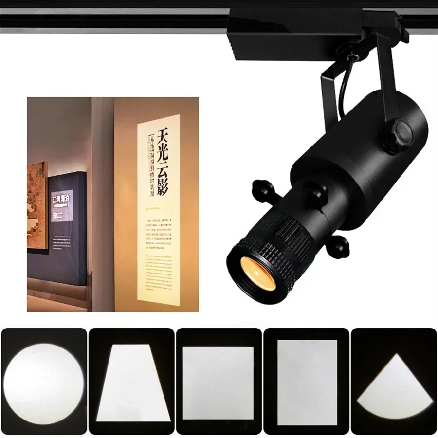 Nordic Museum Cutting Light Calligraphy Painting Cutting Lamp Gallery Display Graphics LED Track Light Ceiling Rail Spotlight