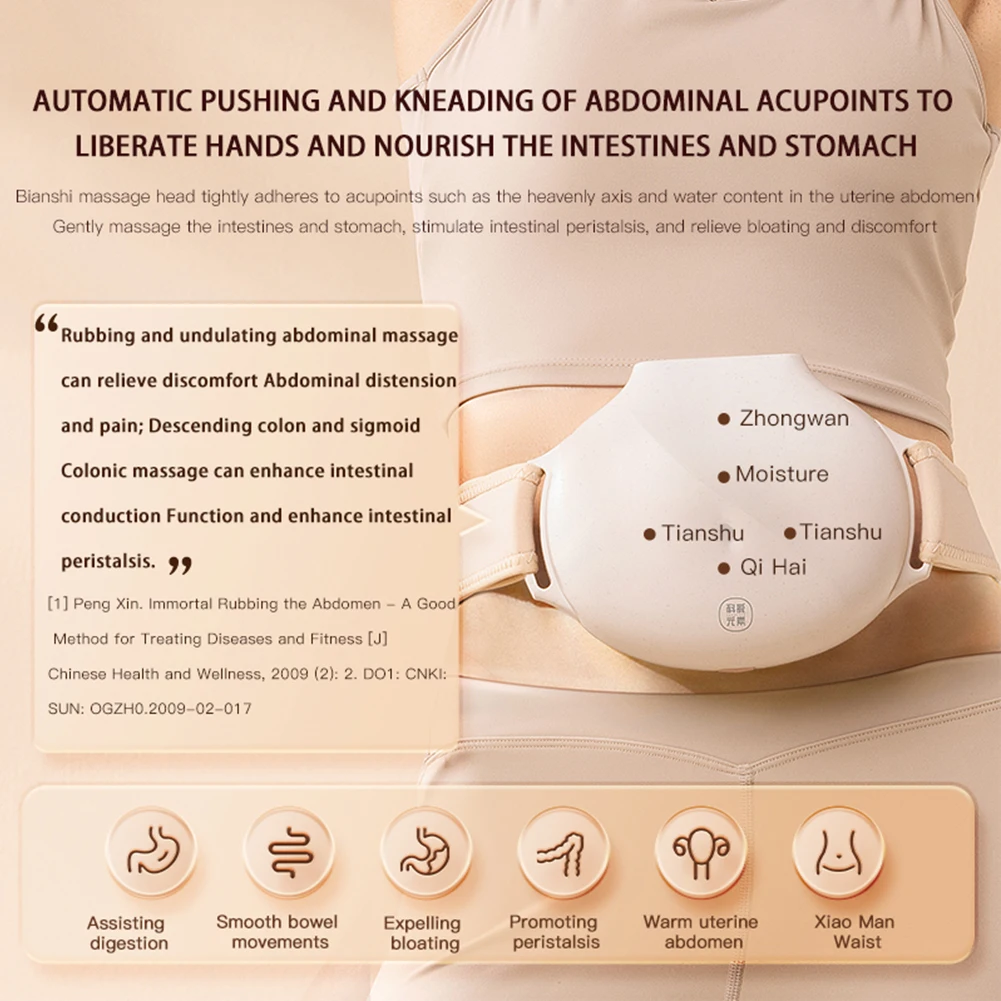 Electric Abdominal Cellulite Massager 3 Level Wearable Cellulite Massager Portable Lymphatic Drainage Massager for Stomach Belly