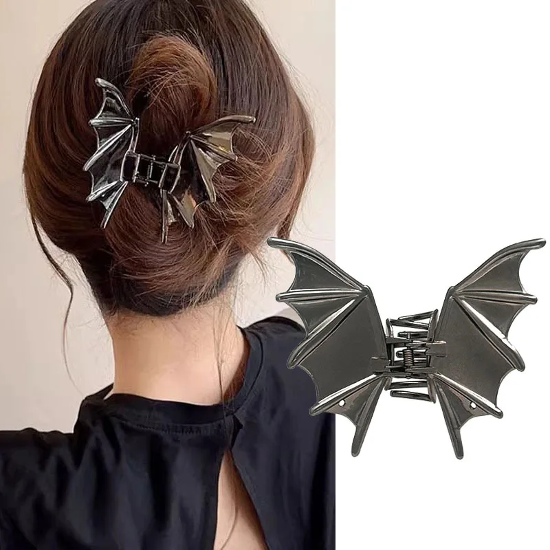 Halloween Schwarze Spinne Haar Klaue Clips Gothic Metall Haar Clips Starken Halt Shark Klemmen Punk Charme Haar Zubehör Für Frauen