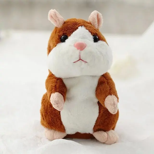 Lindo hámster parlante hablar hablar sonido registro repetir peluche Animal Kawaii hámster parlante ratón juguetes para niños regalos