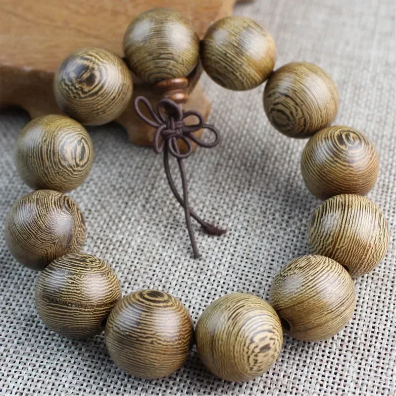 

Authentic African wood bracelet beads 12-20mm wood sandalwood prayer beads bracelet wholesale men jewelry elastic line 0314